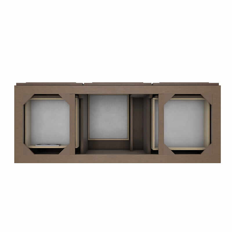 Portland 60 Inch Single Vanity in Whitewashed Walnut Top View