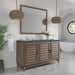 Portland 60 Inch Single Vanity Whitewashed Walnut Corner View
