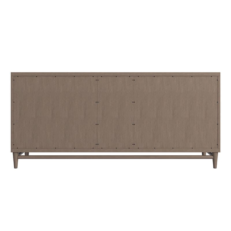 Portland 72" Double Vanity in Whitewashed Walnut Back View