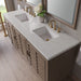 Portland 72" Double Vanity in Whitewashed Walnut With Eternal Jasmine Pearl Silestone Top