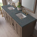 Portland 72" Double Vanity in Whitewashed Walnut With Parisien Bleu Silestone Top