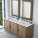 Portland 72" Double Vanity Whitewashed Walnut White Zeus Silestone Top