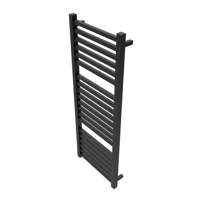 Quadro Q2154.2 Towel Warmer in Matte Black Corner View