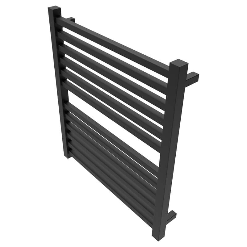 Quadro Q2932.2 12 Bar Towel Warmer in Matte Black Corner View