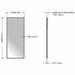 Radiance Lighted Wardrobe Mirror Technical Drawings