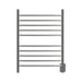 Radiant Hardwired Curved Towel Warmer Brushed Stainless Front View