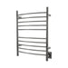 Radiant Hardwired Curved Towel Warmer Polished Stainless Side View