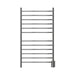 Radiant Large Hardwired Curved Towel Warmer Polished Stainless Hardwired Front View