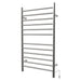 Radiant Large Straight Towel Warmer Brushed Stainless Plug in Side View