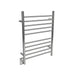 Radiant Left Straight 10 Bar Towel Warmer Polished Stainless Side View