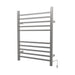 Radiant Square Towel Warmer Brushed Stainless Plug in Side View