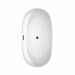 Rebecca 60 Inch Freestanding Acrylic White Bathtub With Matte Black Trim No Faucet Top View