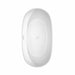 Rebecca 60 Inch Freestanding Acrylic White Bathtub With Shiny White Trim and Brushed Gold Faucet Top View