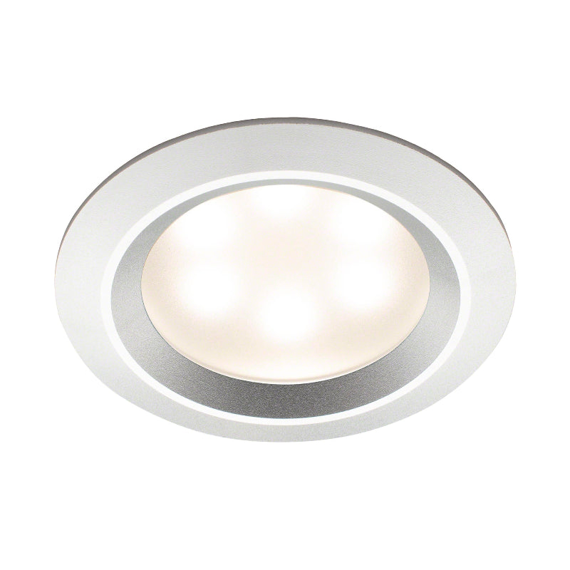 Recessed LED Steam Room Light in Aluminum Satin