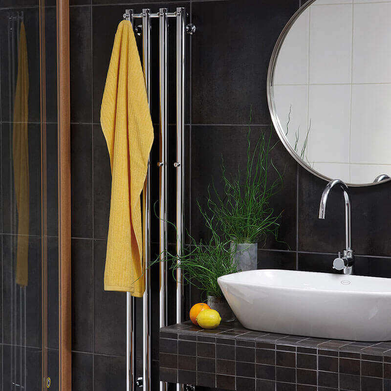 Rosendal 10.5 X 37.5 Towel Warmer Bathroom Set Up