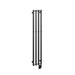 Rosendal 10.5 X 59 Towel Warmer Matte Black Corner View