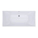 Roshelle R6632 66 x 32 Freestanding Acrylic Soaker Tub Top Down View Rounded Corners Central Drain