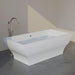 Roshelle R6632 66 x 32 inch Freestanding Acrylic Soaker Tub Chrome Floor Mounted Faucet