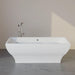 Roshelle R6632 66 x 32 inch Freestanding Acrylic Soaker Tub Polished Chrome Floor Mounted Faucet