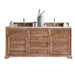 Savannah 72" Double Vanity Driftwood Front View