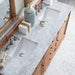 Savannah 72 Inch Single Vanity Driftwood With Carrara Marble Top