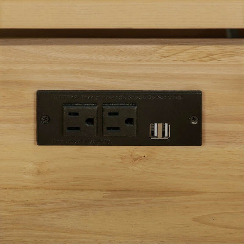 Serena 36 Inch Single Vanity Freestanding White Oak Cabinet Only USB Ports