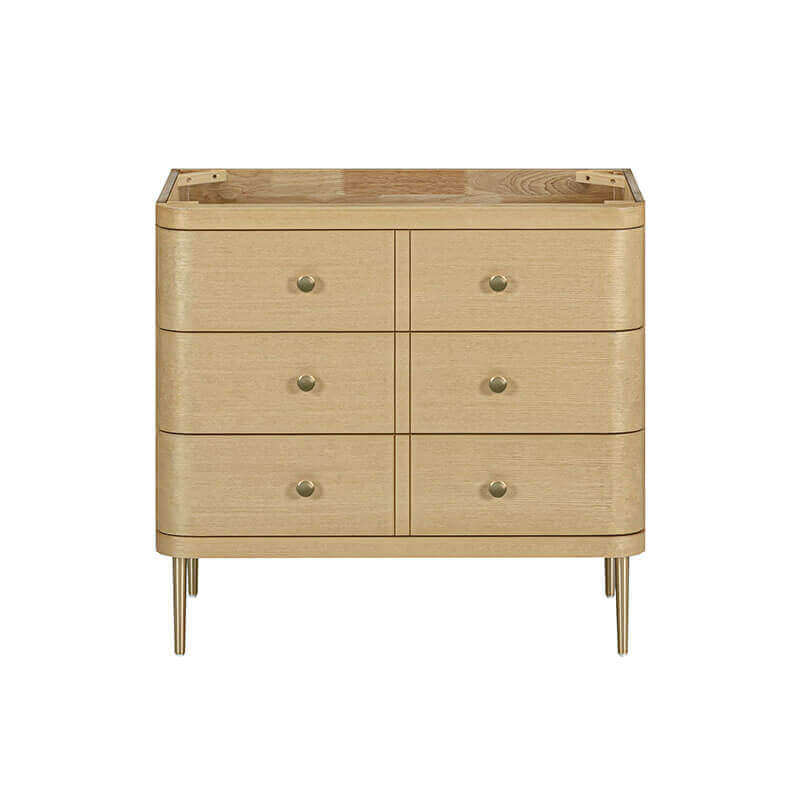 Serena 36 Single Vanity Freestanding White Oak Cabinet Only