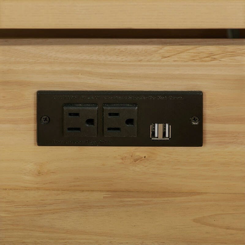 Serena 48 Inch Single Vanity White Oak Cabinet Only USB Port