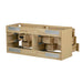 Serena 60 Double Vanity Wall-mounted White Oak Cabinet Only Back View
