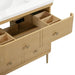 Serena 60 Inch Double Vanity Freestanding White Oak Cabinet Only Drawer