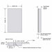 Simplicity LED Mirrored Cabinet Technical Drawings