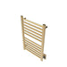 Sirio s2132.2 12 Bar Hardwired Towel Warmer Satin Brass Corner View