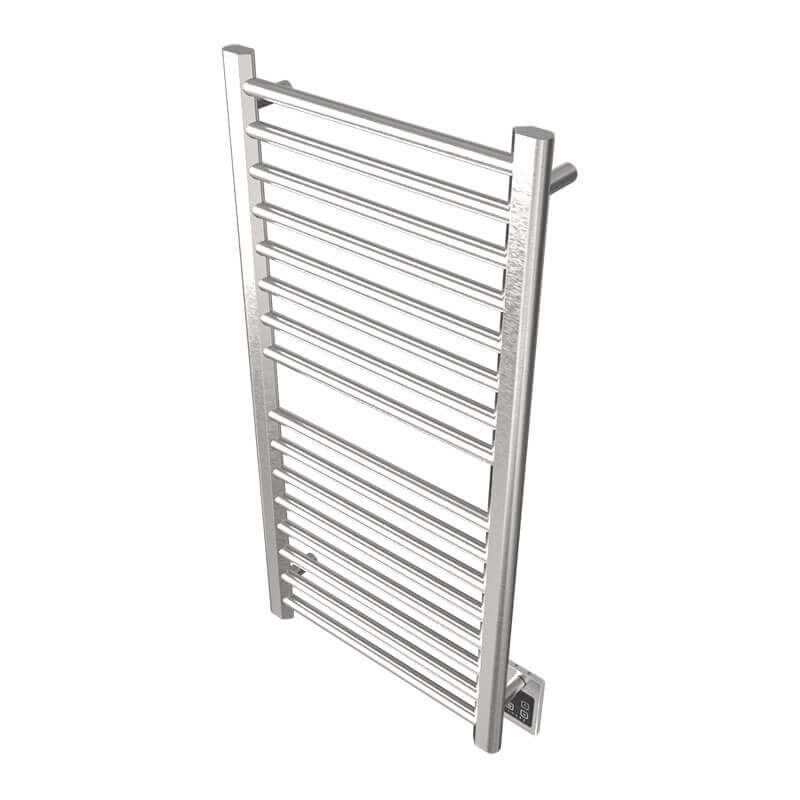 Sirio s2142.2 16 Bar Hardwired Towel Warmer Brushed Stainless Corner View