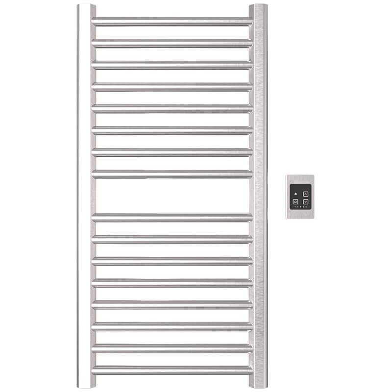 Sirio s2142.2 16 Bar Hardwired Towel Warmer Brushed Stainless Front View