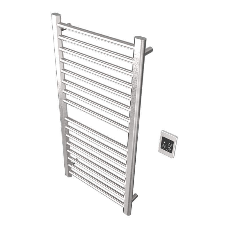 Sirio s2142.2 16 Bar Hardwired Towel Warmer Brushed Stainless Side View