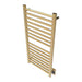 Sirio s2142.2 16 Bar Hardwired Towel Warmer Satin Brass Corner View