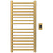 Sirio s2142.2 16 Bar Hardwired Towel Warmer Satin Brass Front View
