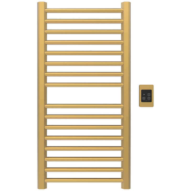 Sirio s2142.2 16 Bar Hardwired Towel Warmer Satin Brass Front View