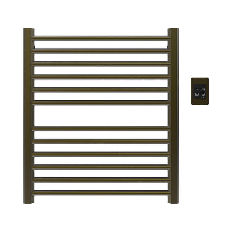 Sirio s2932.2 12 Bar Hardwired Towel Warmer Brushed Bronze Front View