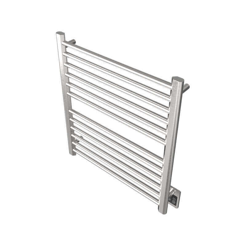 Sirio s2932.2 12 Bar Hardwired Towel Warmer Brushed Stainless Corner View