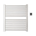 Sirio s2932.2 12 Bar Hardwired Towel Warmer Brushed Stainless Front View
