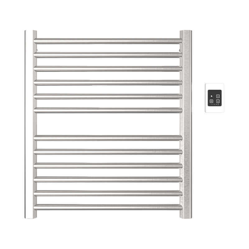 Sirio s2932.2 12 Bar Hardwired Towel Warmer Brushed Stainless Front View