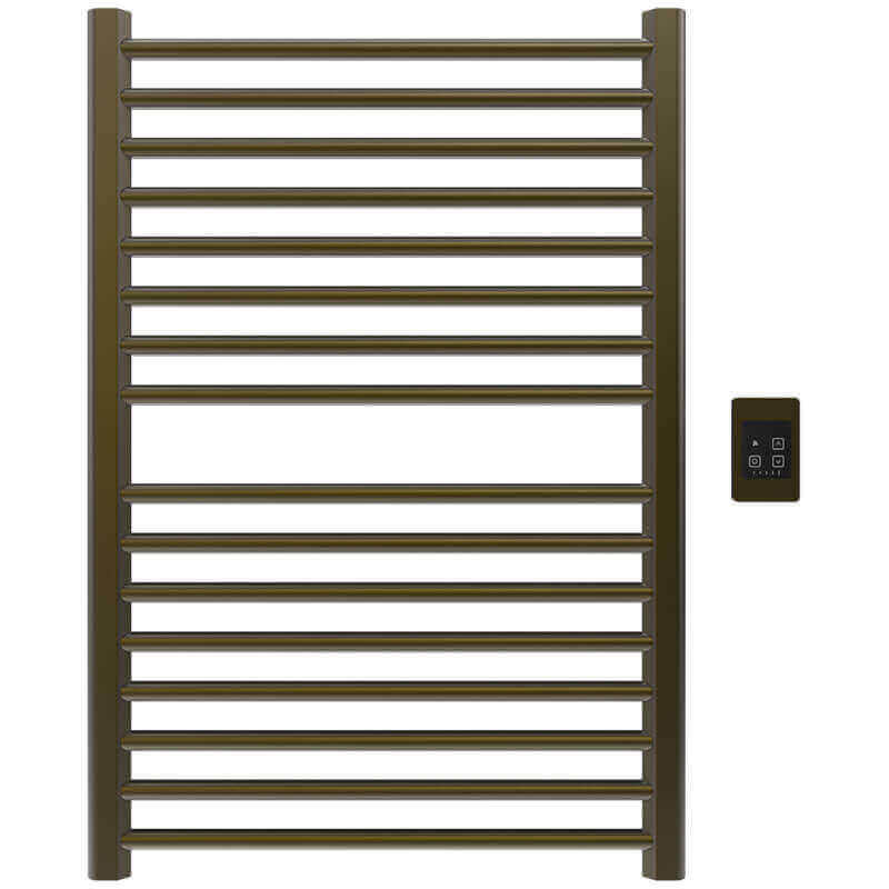 Sirio s2942.2 16 Bar Hardwired Towel Warmer Brushed Bronze Front View