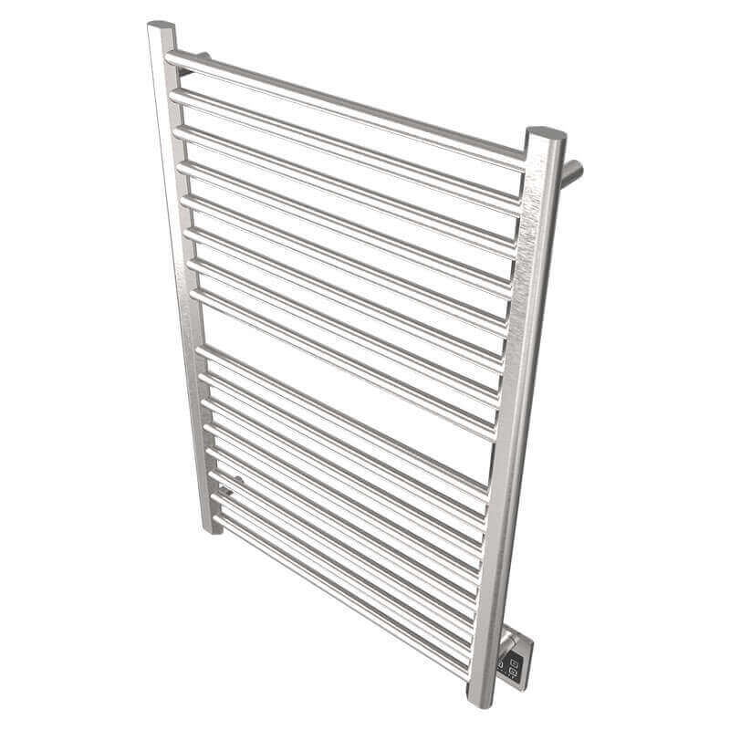 Sirio s2942.2 16 Bar Hardwired Towel Warmer Brushed Stainless Corner View