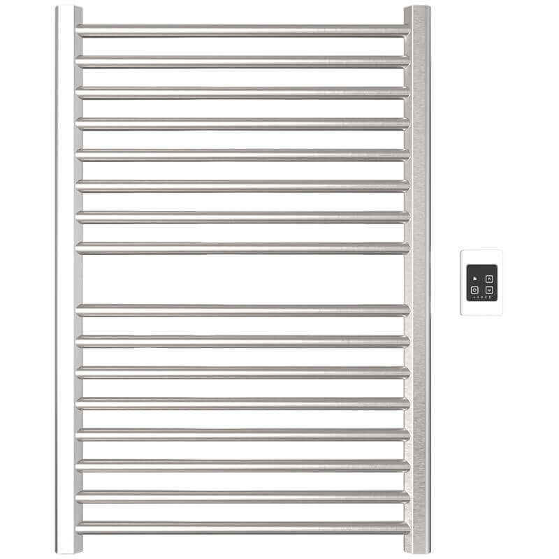 Sirio s2942.2 16 Bar Hardwired Towel Warmer Brushed Stainless Front View