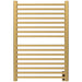 Sirio s2942.2 16 Bar Hardwired Towel Warmer Satin Brass Front View