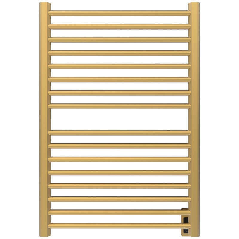 Sirio s2942.2 16 Bar Hardwired Towel Warmer Satin Brass Front View