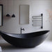 SL3 Swivel Loop in Matte Black Mounted Near Black Bathtub