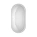Soho 60 Inch Freestanding Acrylic White Bathtub With Shiny White Trim and Brushed Gold Faucet Top View