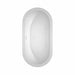 Soho 60 Inch Freestanding Acrylic White Bathtub With Shiny White Trim and Matte Black Faucet Top View